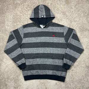 Vintage Y2K DC Shoes Striped Hoodie Large